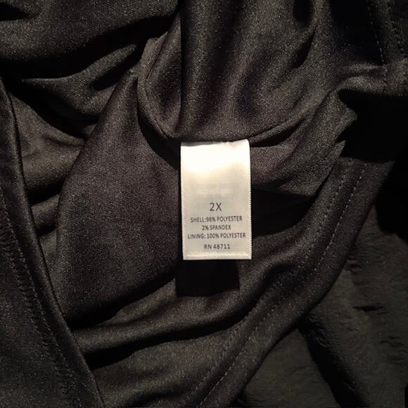 Ophelia Roe Womens 2X Black Sleeve Boho Goth Tiered Maxi NWT - Picture 7 of 13